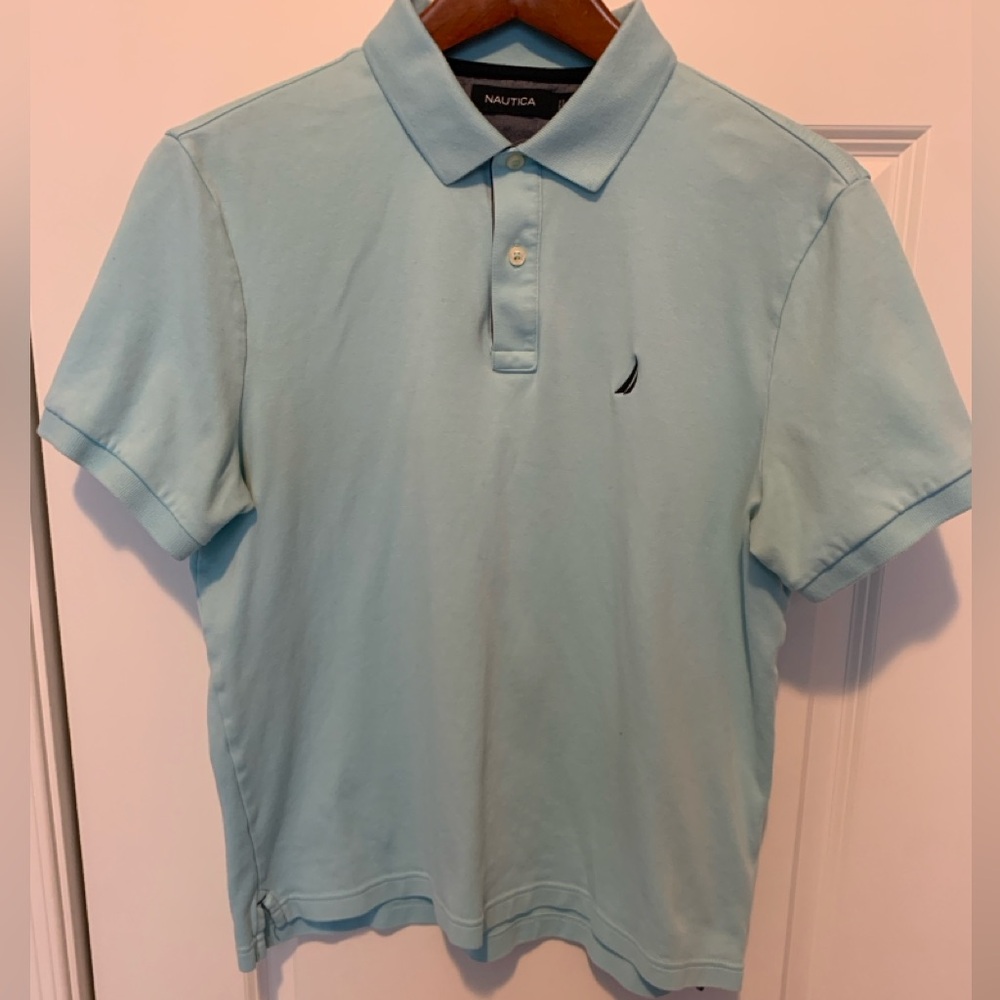 Nautica Men’s M Blue Polo Shirt Classic Design Short Sleeves